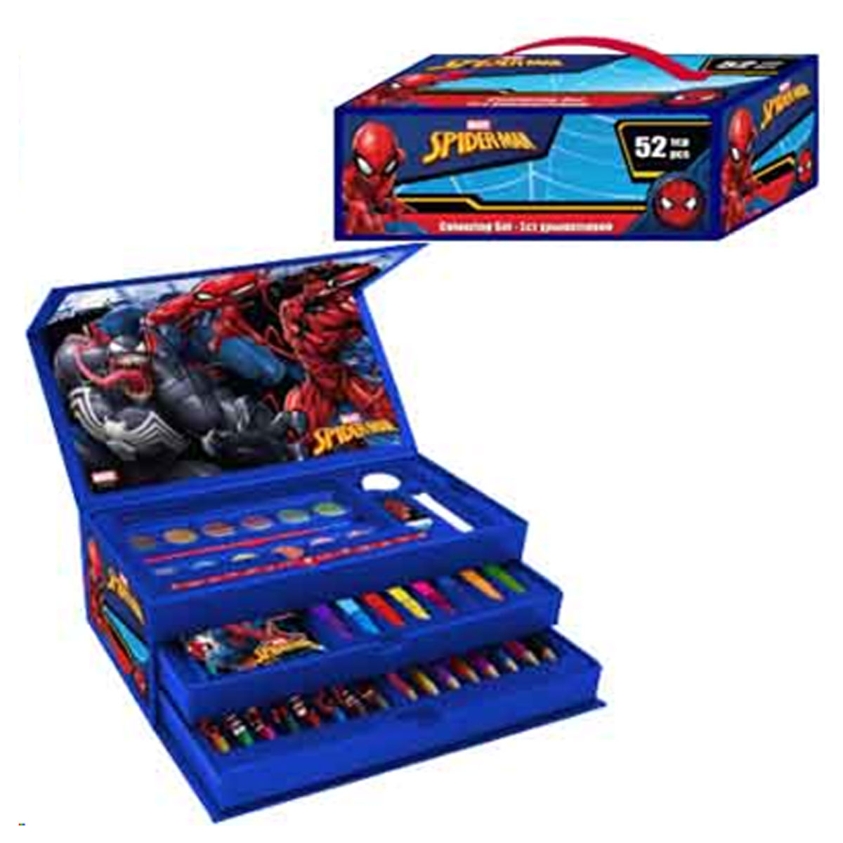 SPIDER-MAN-AMAZING-Conjunto p/ Colorir de 52 pcs-3 niveis SPIDER-MAN-AMAZING-Conjunto p/ Colorir de 52 pcs-3 niveis