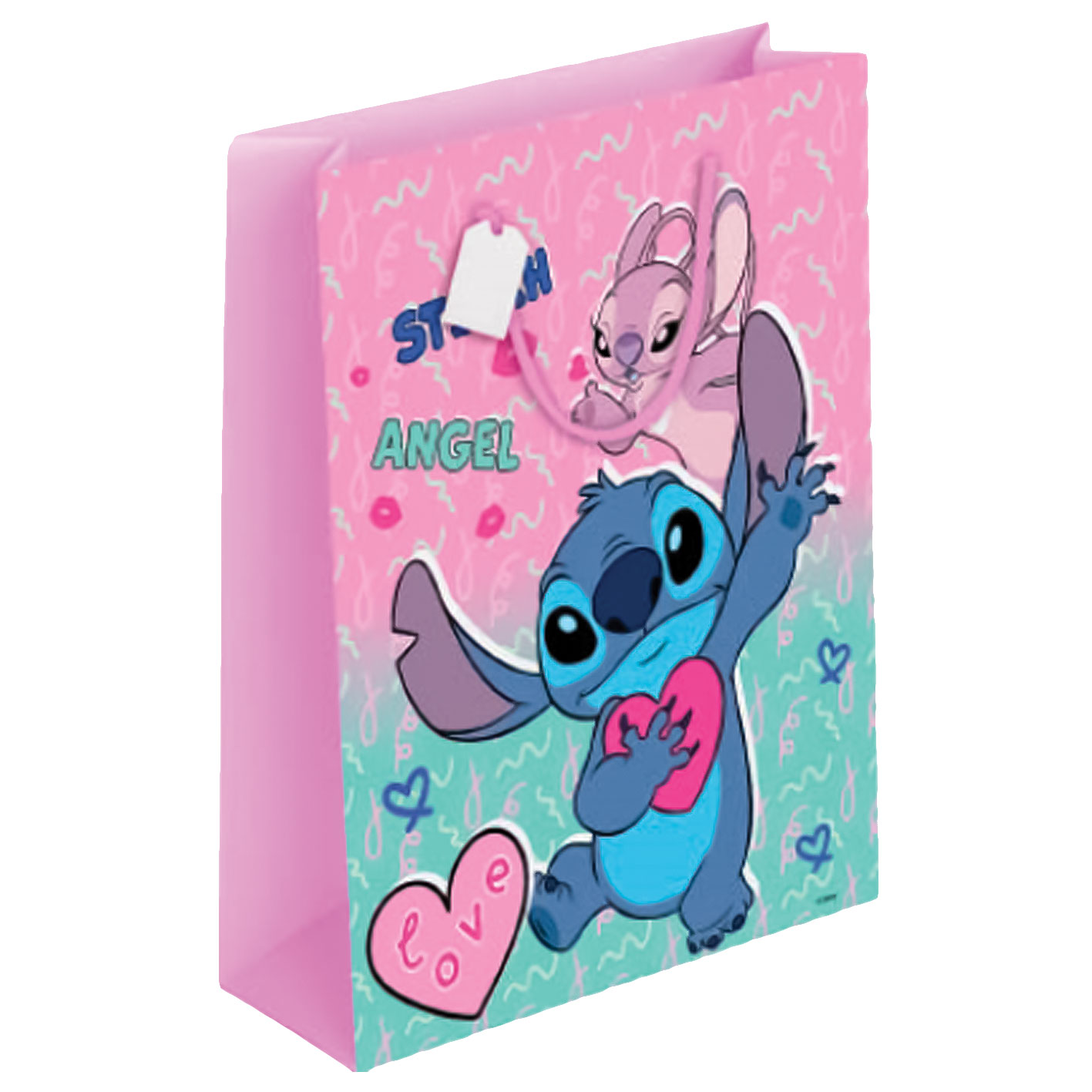 STITCH-LOVE-Saco Prenda-Grande-33x45x10cm