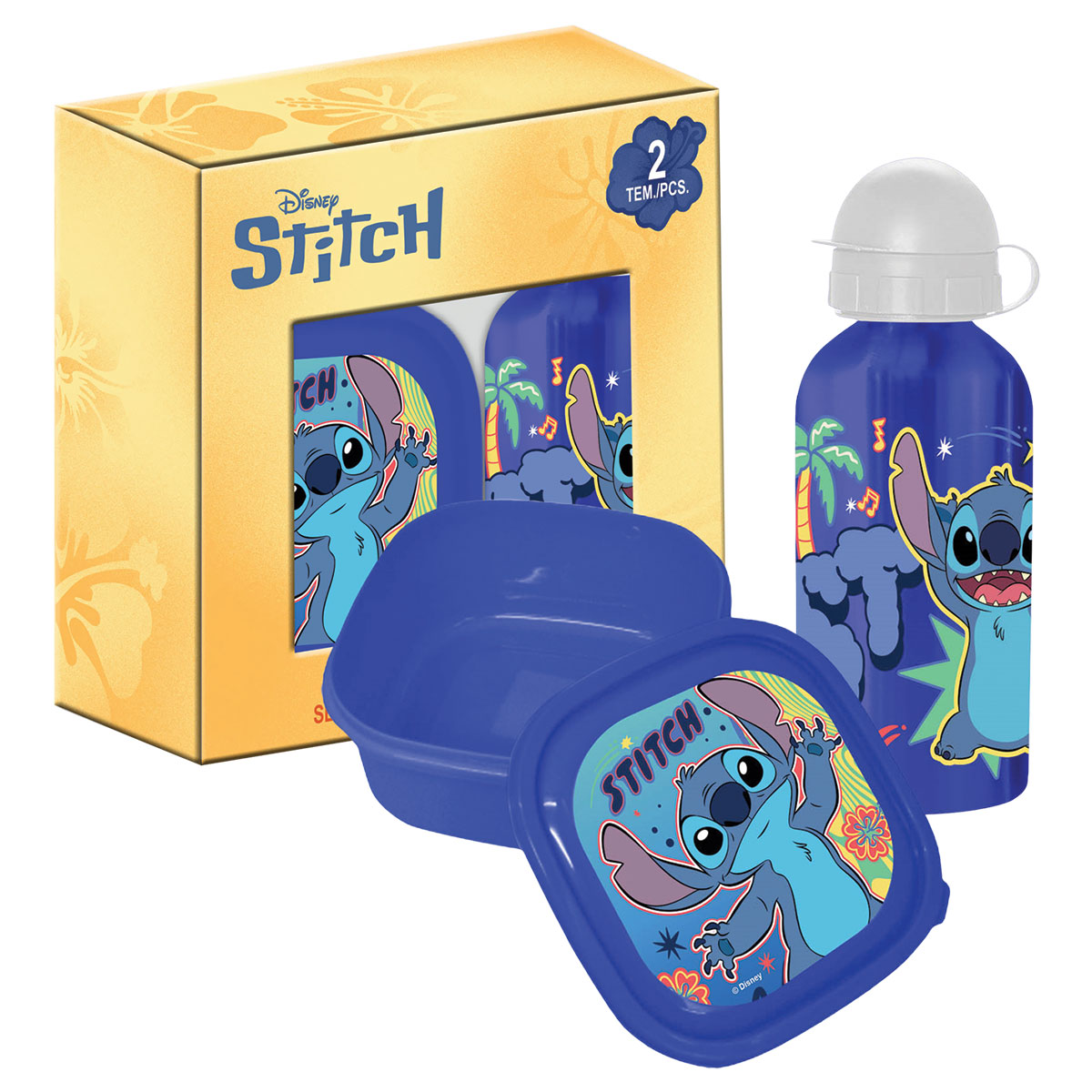 STITCH-Set c/ Cantil de Aluminio 400ml+Merendeira