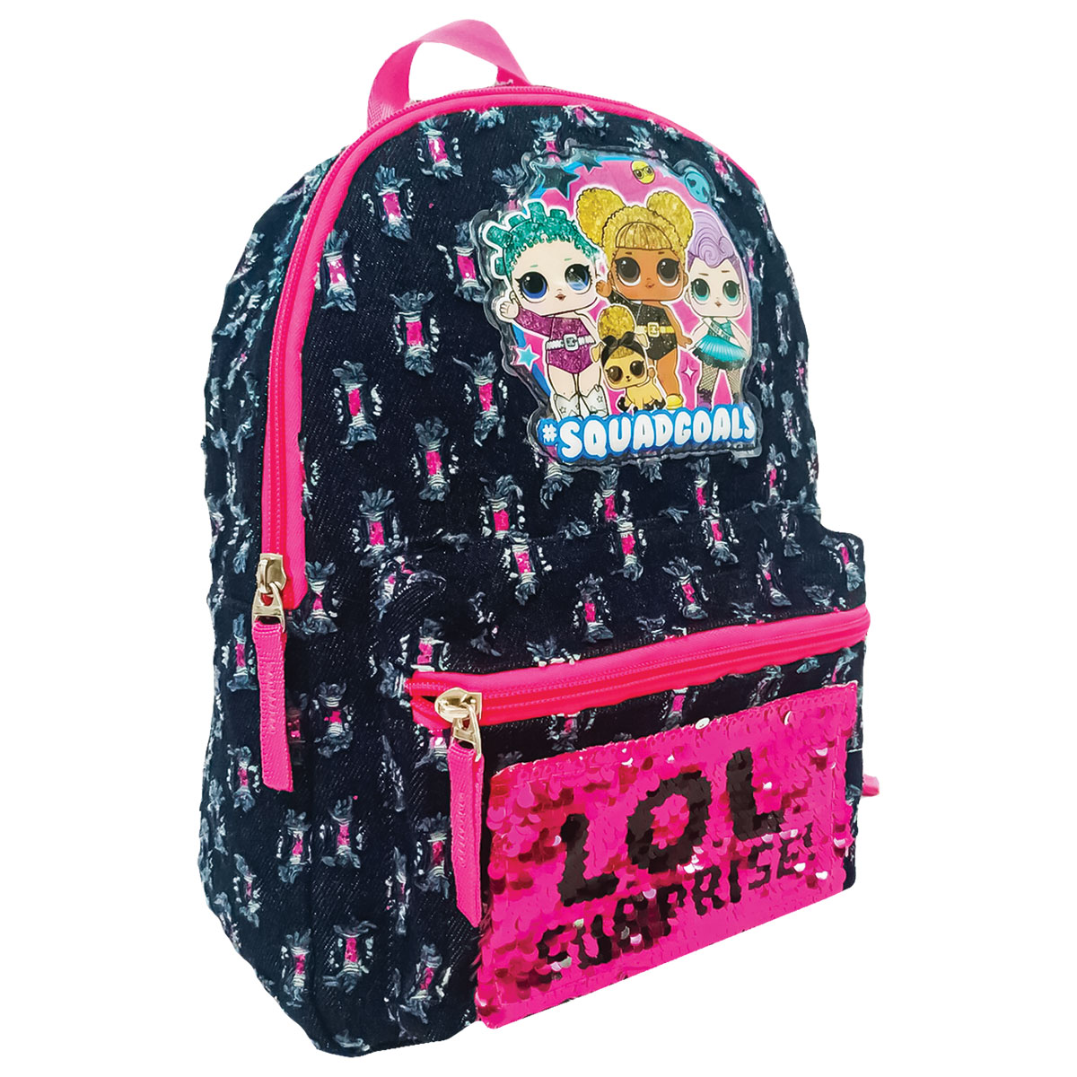 LOL-DENIM-Mochila Junior c/Lantejoulas 21x28x10cm