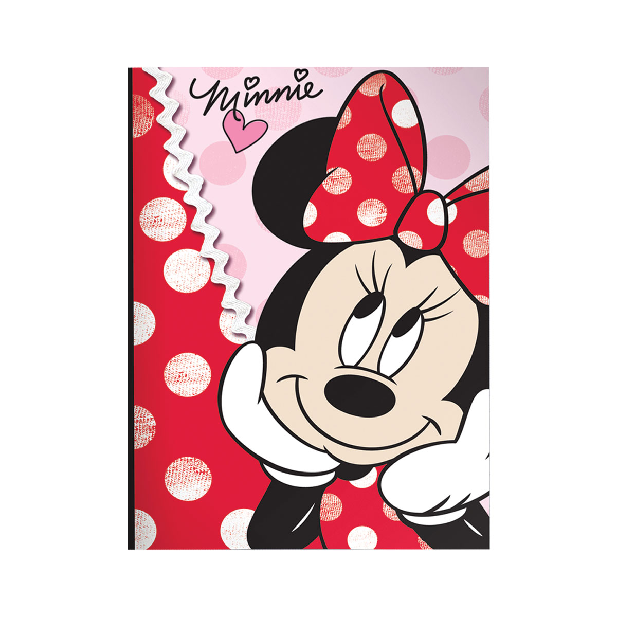 MINNIE DOTS-Caderno A5 agrafado linhas 40 fls