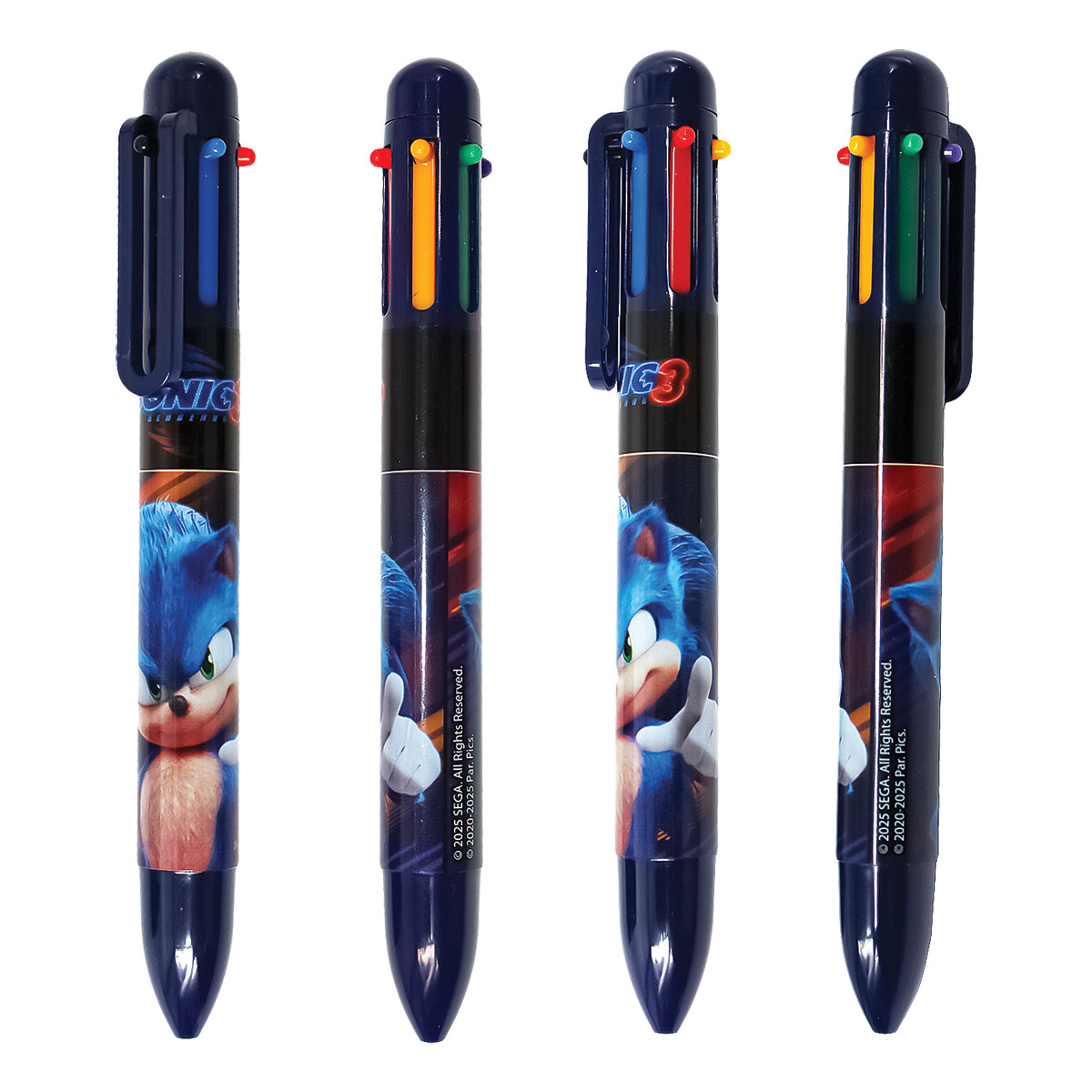 SONIC-Esferográfica com 6 cores em Expositor