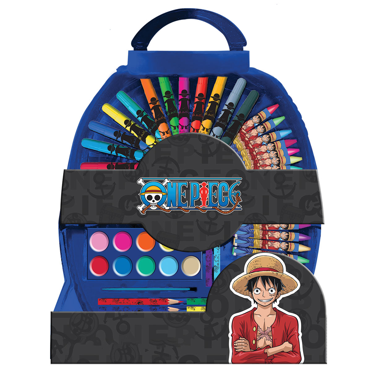 ONE PIECE-Set p/ Colorir em Blister Meia Lua-50 Peças ONE PIECE-Set p/ Colorir em Blister Meia Lua-50 Peças