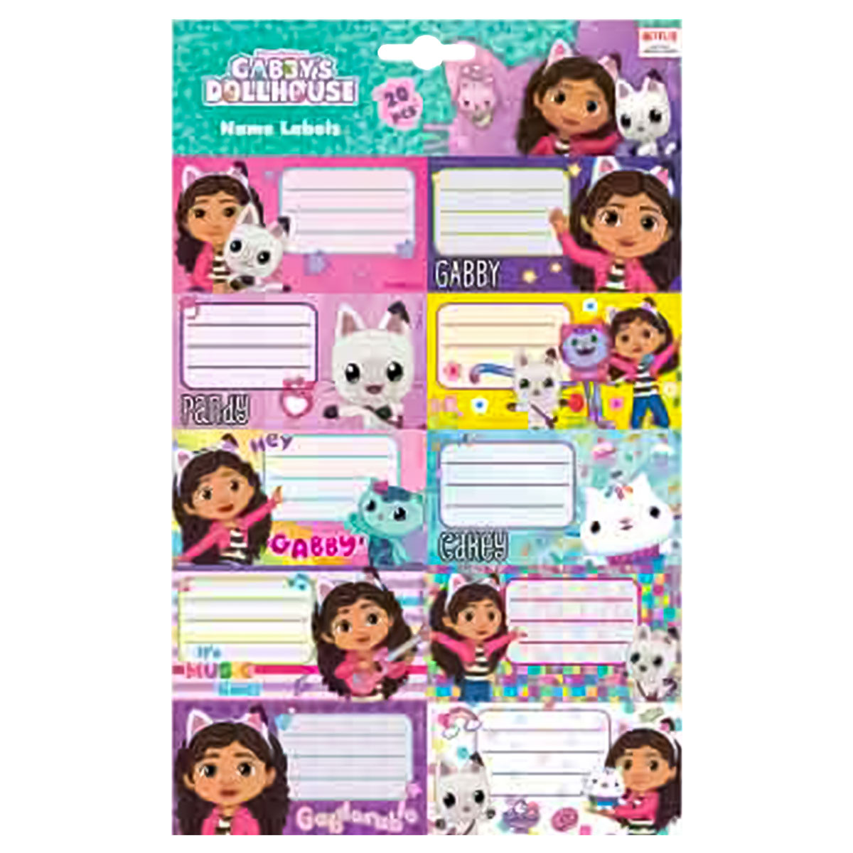 GABBY-20 etiquetas escolares 17x27cm