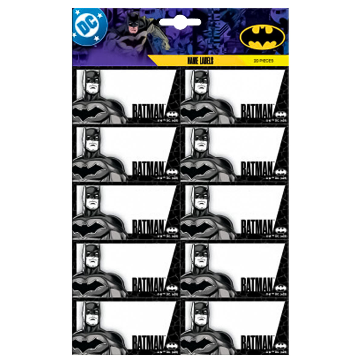 BATMAN-20 etiquetas escolares 17x27cm