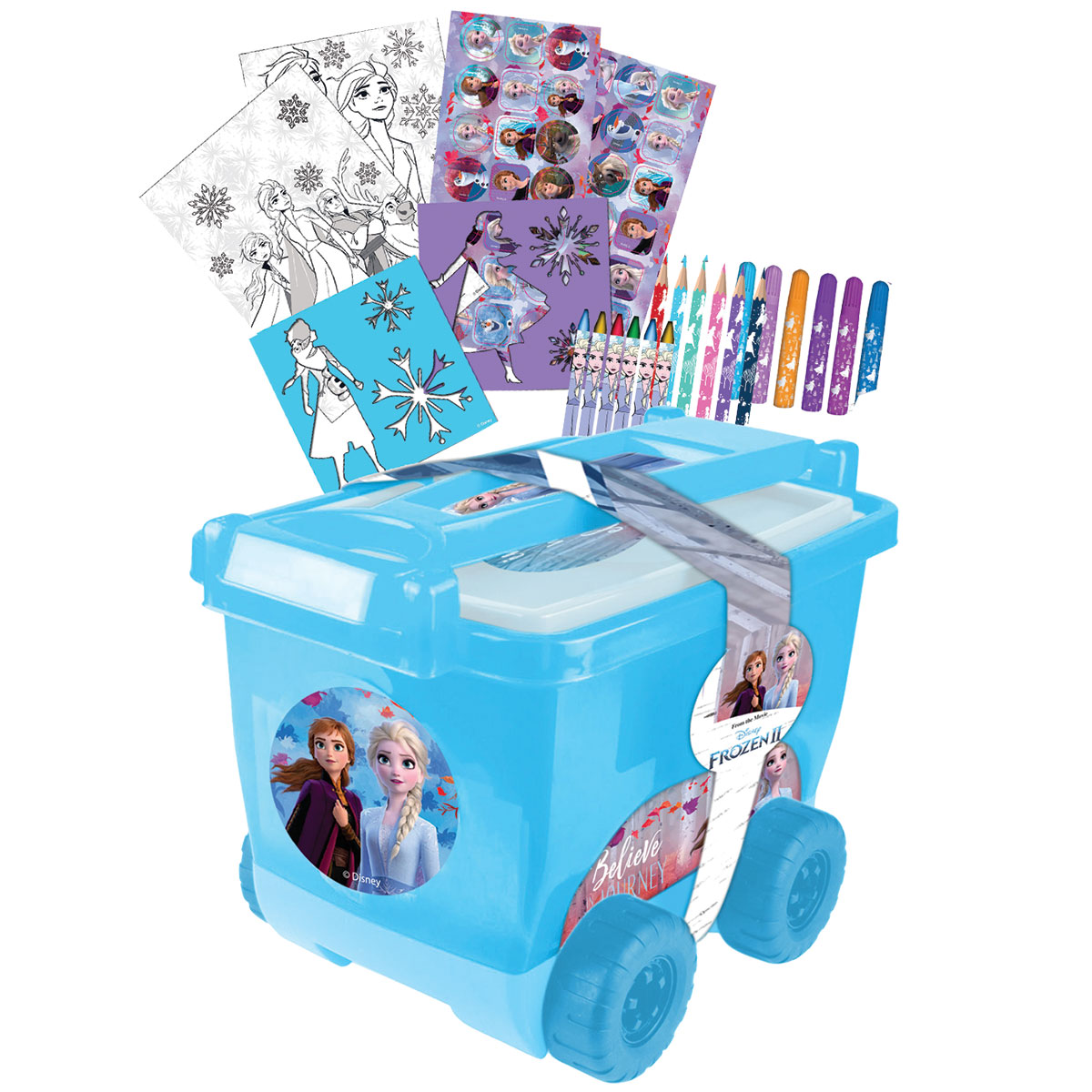 Frozen2-Trolley com pega&carga-30.1X23.5X23cm