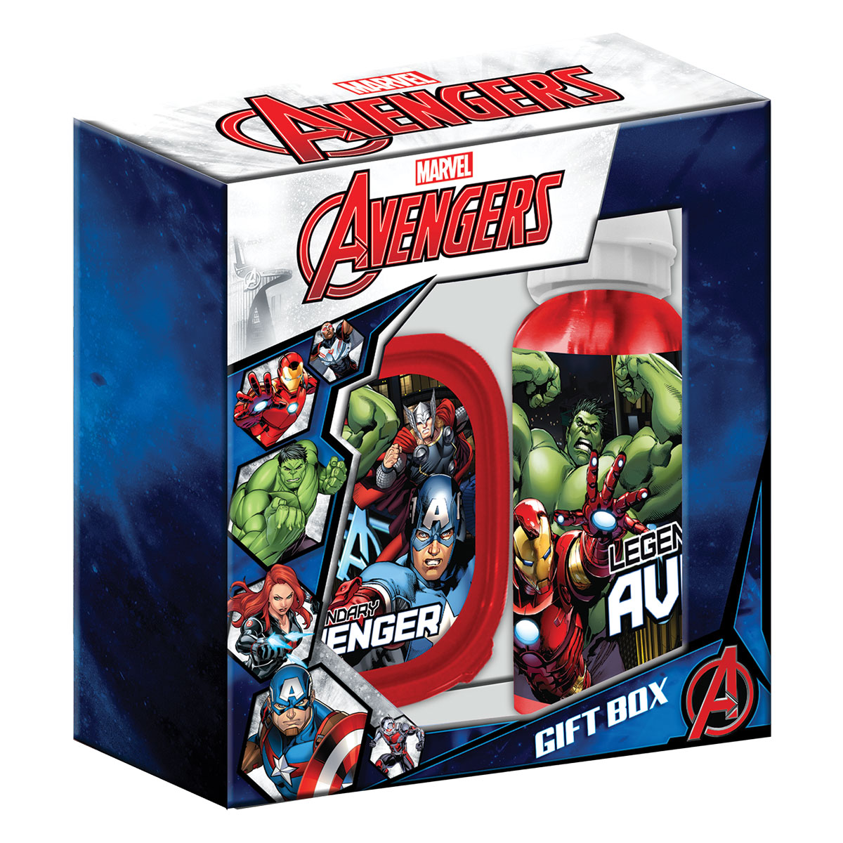 Avengers-Set c/ Cantil de Aluminio 400ml+Merendeira