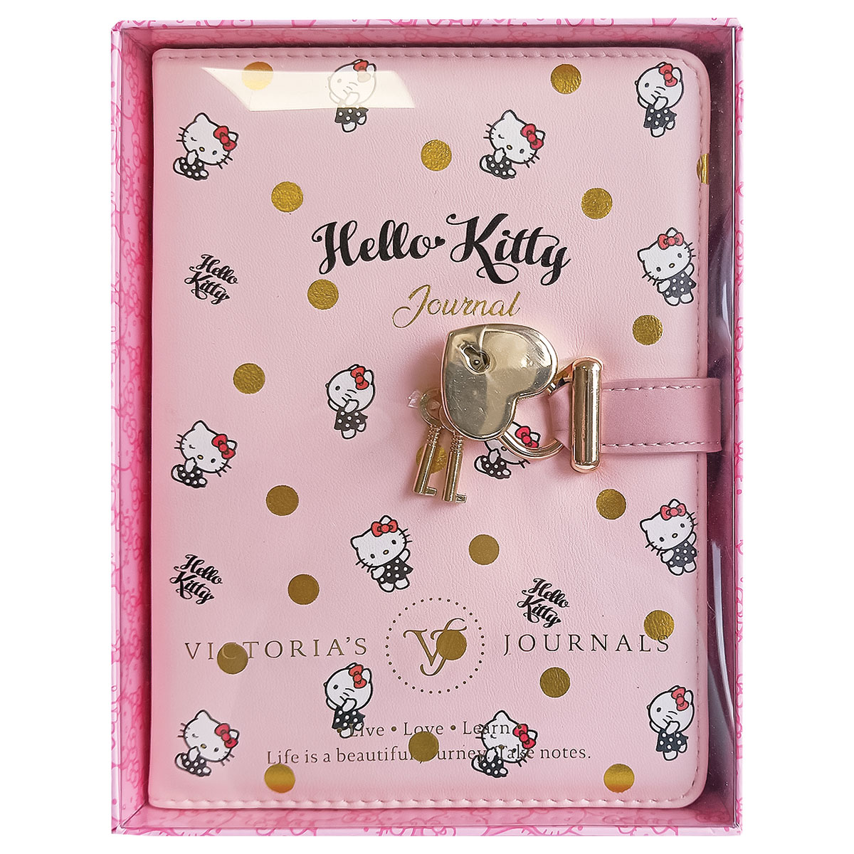 HKITTY-Diário 13x18cm Capa Dura Cadeado Linhas 160p Cx-Pont