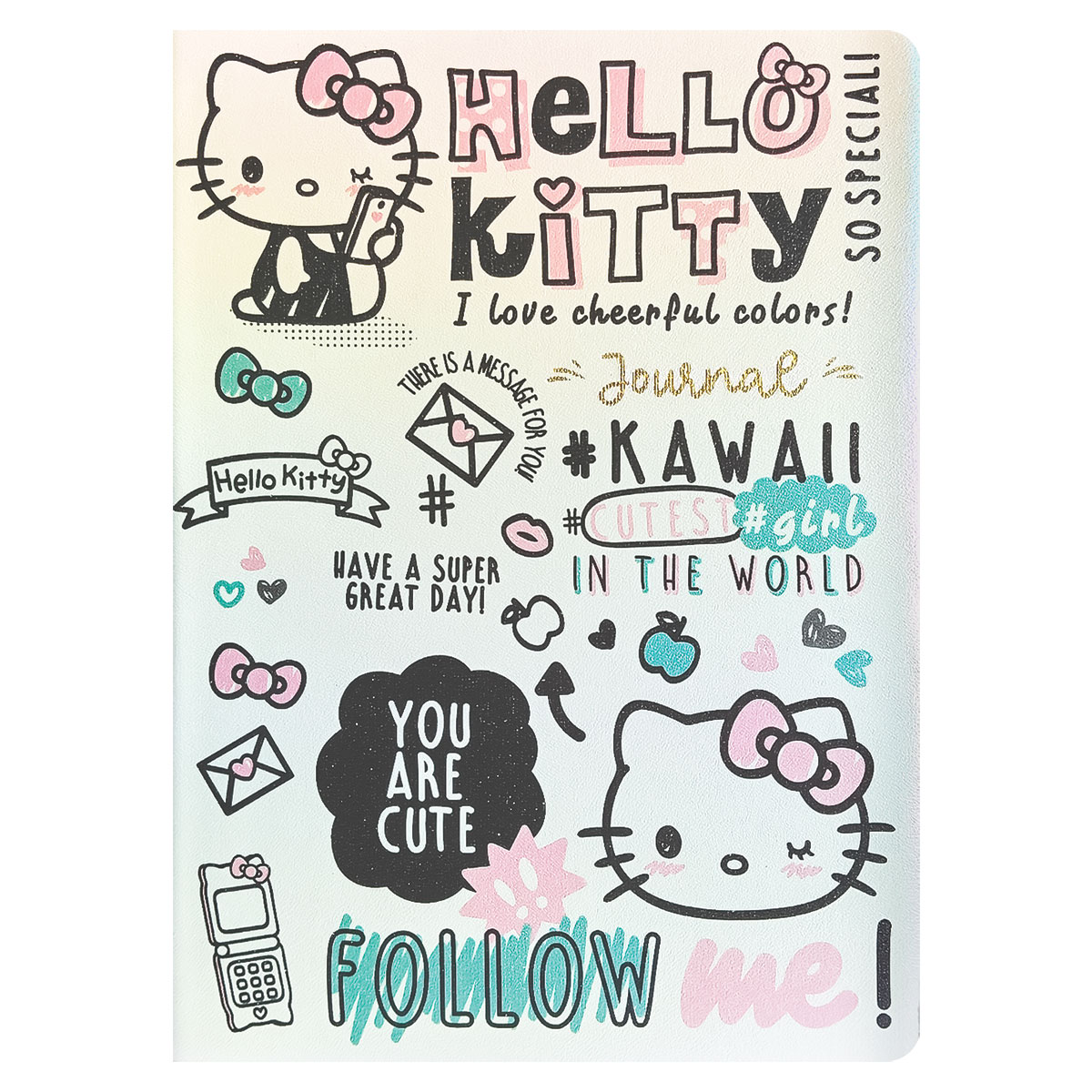 HKITTY-Caderno Notas 13x18cm Capa Flex Linhas 160pg-Follow