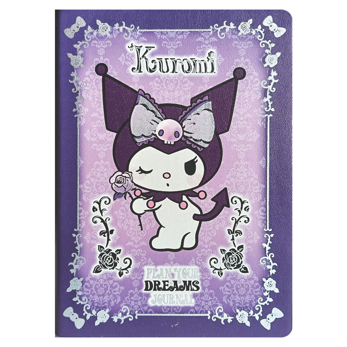 KUROMI-Caderno Notas 13x18cm Capa Flex Linhas 160pg-Rosas