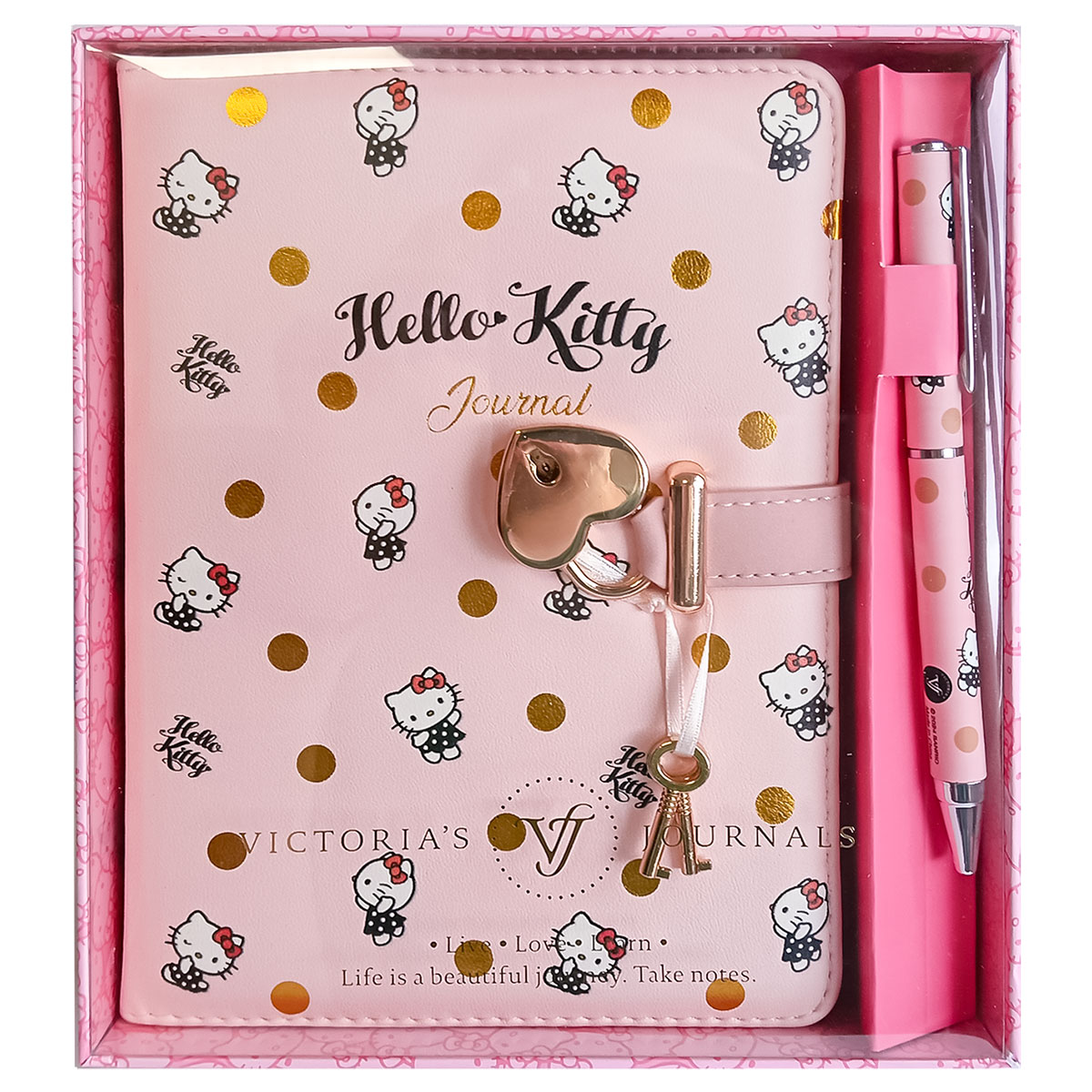 HKITTY-Set Diário+Esferográfica Cx Presente Linhas 160p-Pont