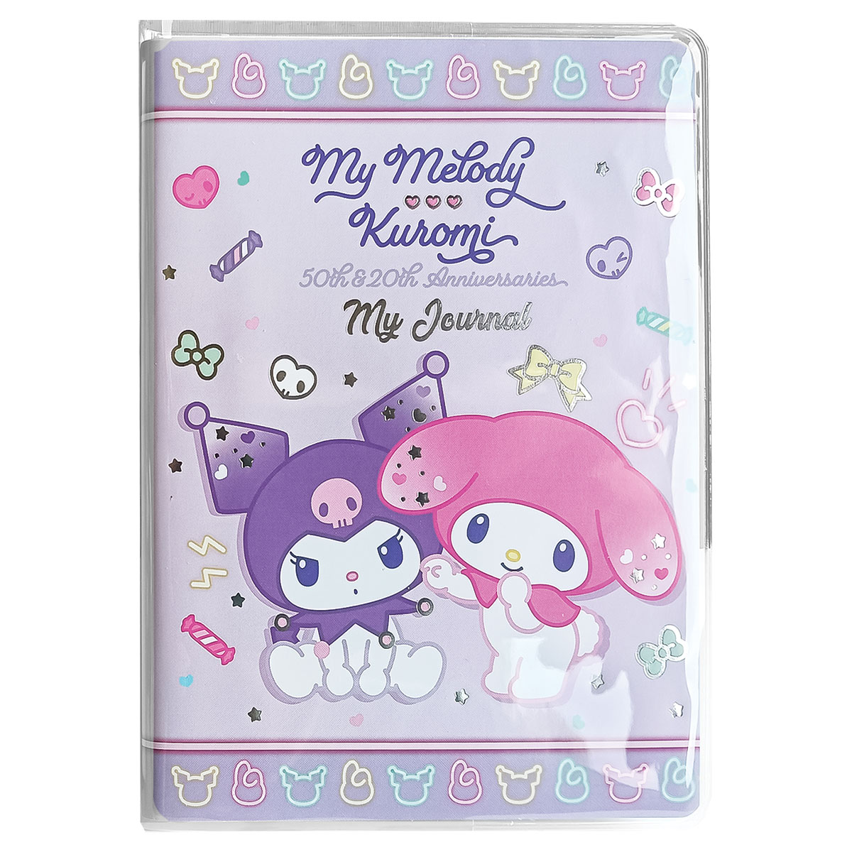 KUROMI-Caderno Notas A7 Capa Mole/PVC Linhas 128pg-Doces