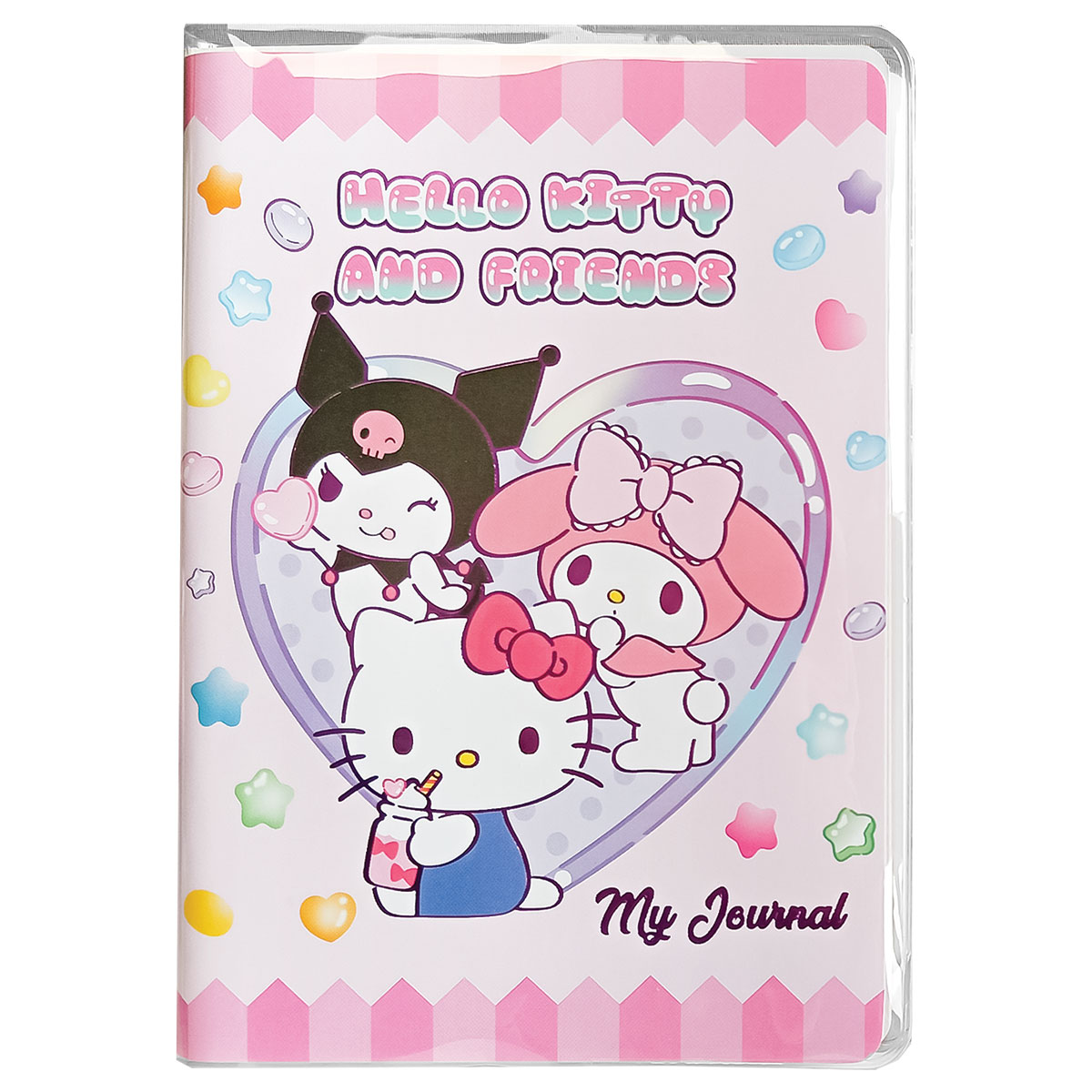 HKITTY-Caderno Notas A7 Capa Mole/PVC Linhas 128pg-Amigos