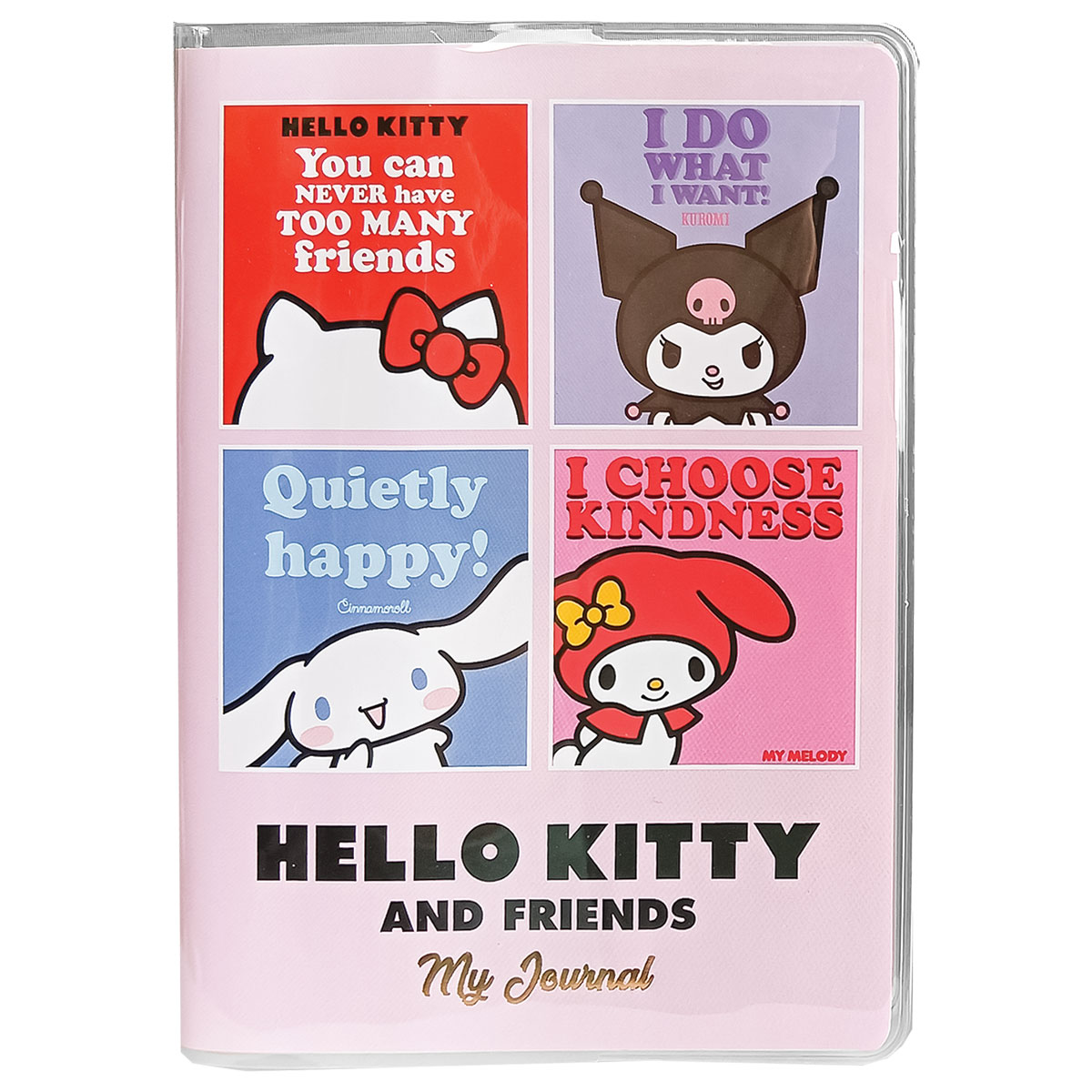 HKITTY-Caderno Notas A7 Capa Mole/PVC Linhas 128pg-Quadrados