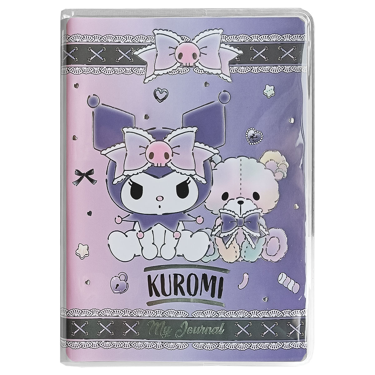 KUROMI-Caderno Notas A6 Capa Mole/PVC Linhas 128pg-Ursinho