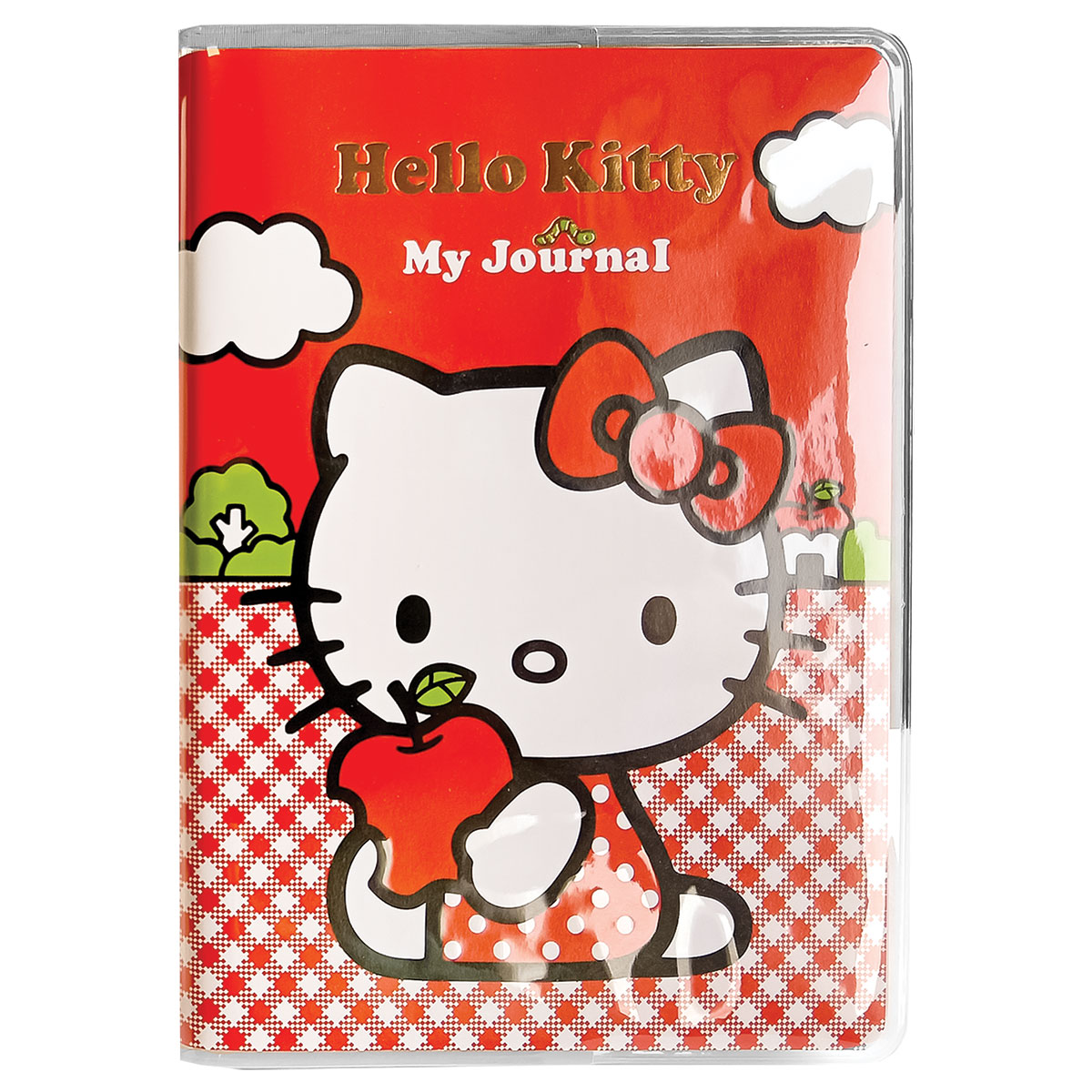 HKITTY-Caderno Notas A6 Capa Mole/PVC Linhas 128pg-Maçã