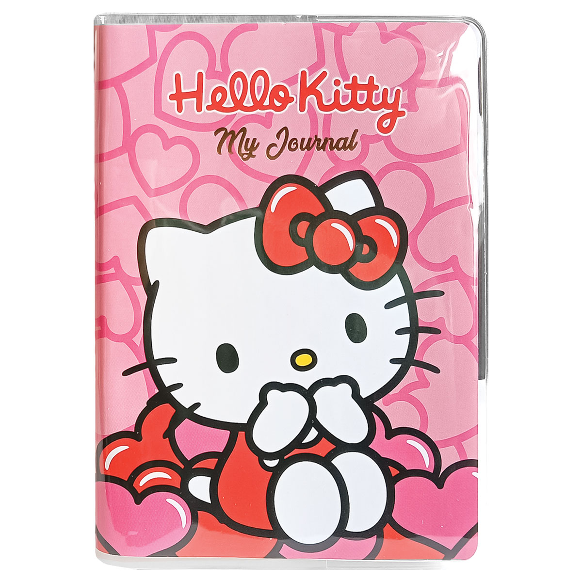 HKITTY-Caderno Notas A6 Capa Mole/PVC Linhas 128pg-Coração