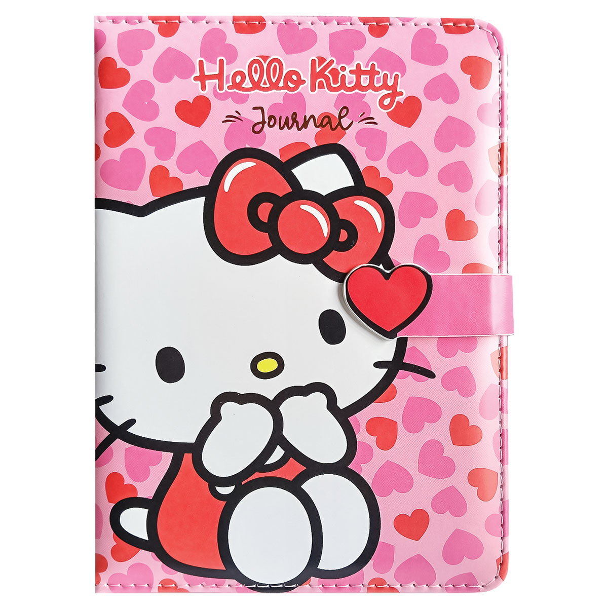HKITTY-Caderno Notas 13x18cm Capa Dura Aba Iman Linhas 224pg