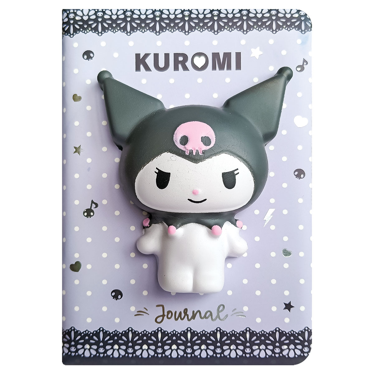 KUROMI-Caderno Notas Squishy A6 Linhas 192pg 100g-Pontinhos