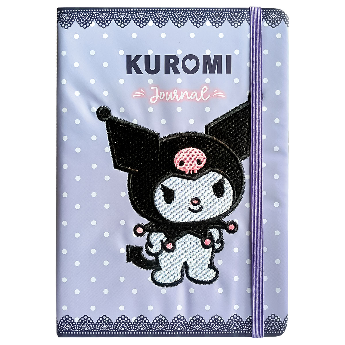 KUROMI-Caderno Notas A5 Capa Bordada Linhas 192pg 100gr
