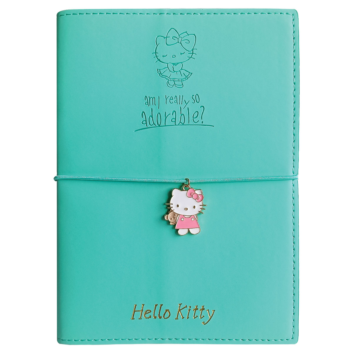 HKITTY-Caderno Notas c/Pendente 13x18cm Capa Mole 192p-Menta