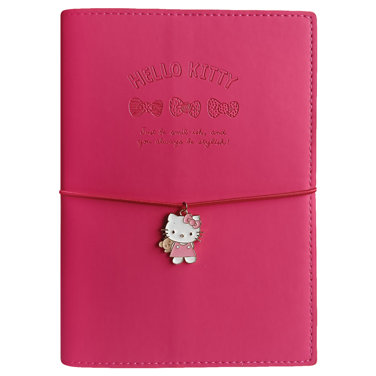 HKITTY-Caderno Notas c/Pendente 13x18cm Capa Mole 192p-RosaP
