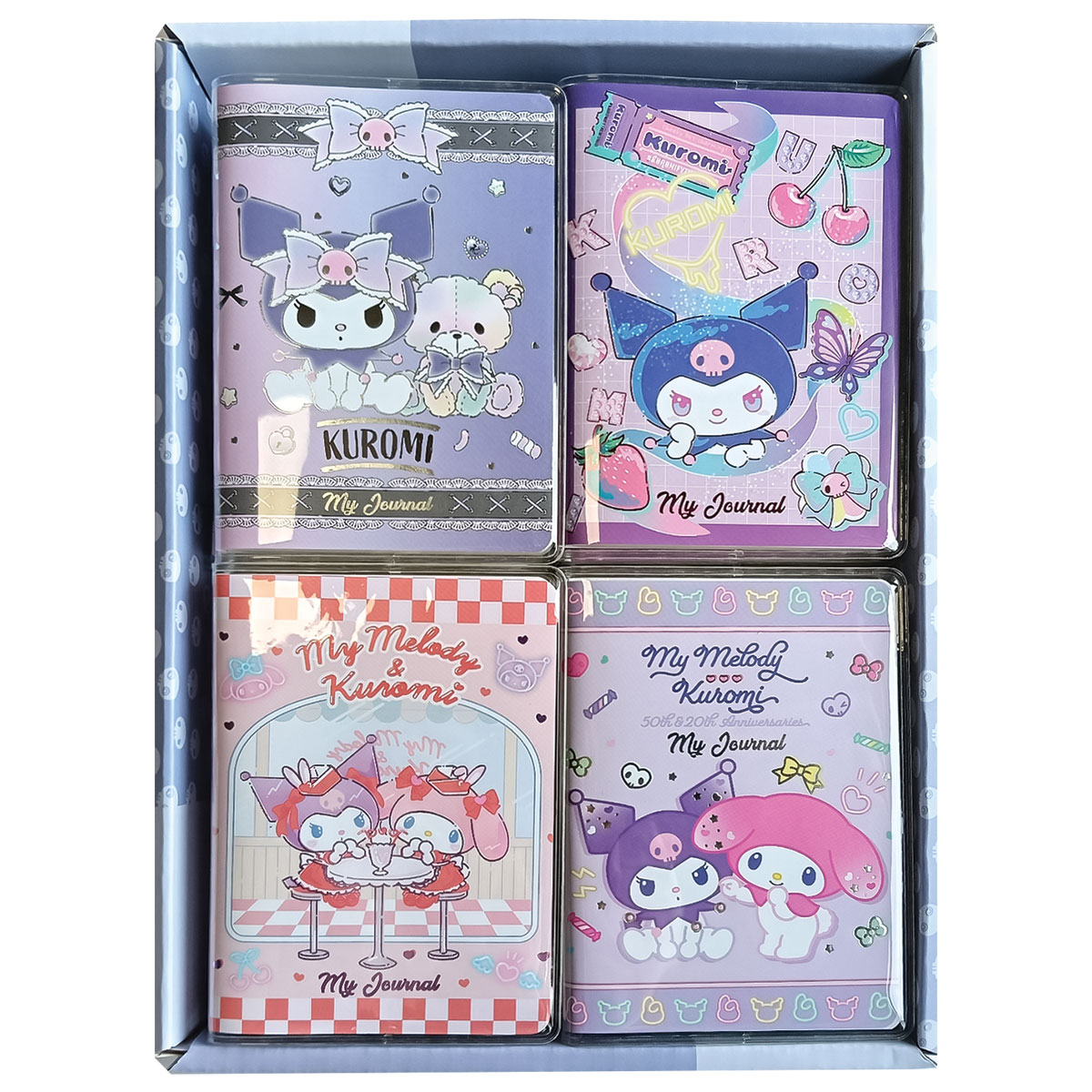 KUROMI-Expositor com 16 Cadernos A6 Linhas 128pg 80gr