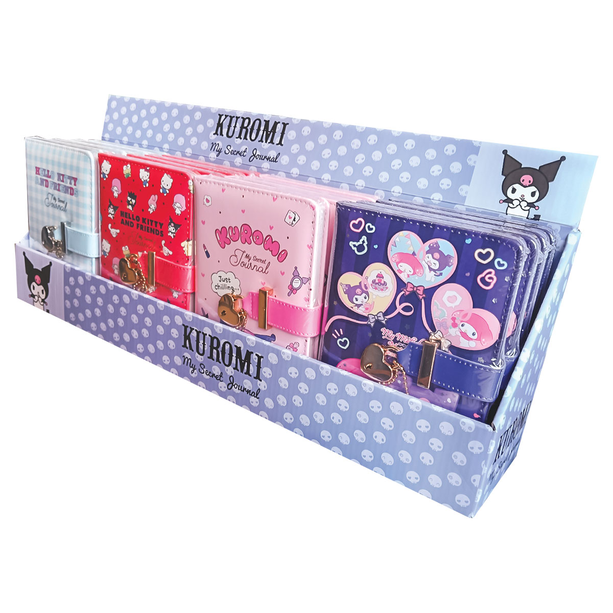 KITTY&FR-Expositor c/ 16 Diários A6 Linhas 192pg 100g-Fun