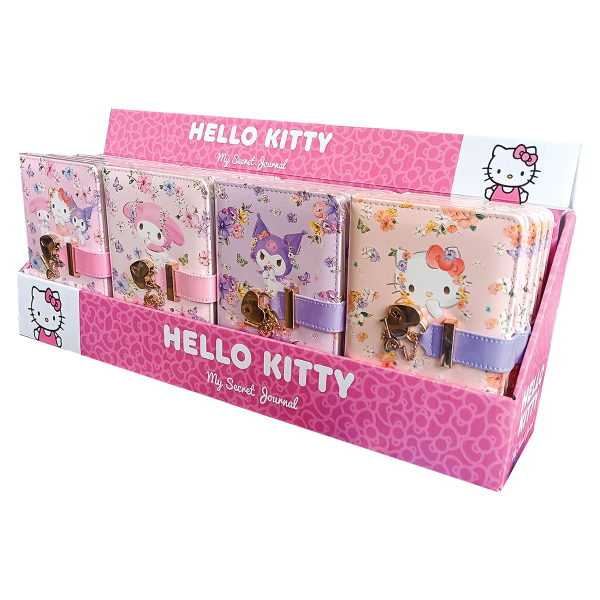 KITTY&FR-Expositor c/ 16 Diários A6 Linhas 192pg 100g-Floral