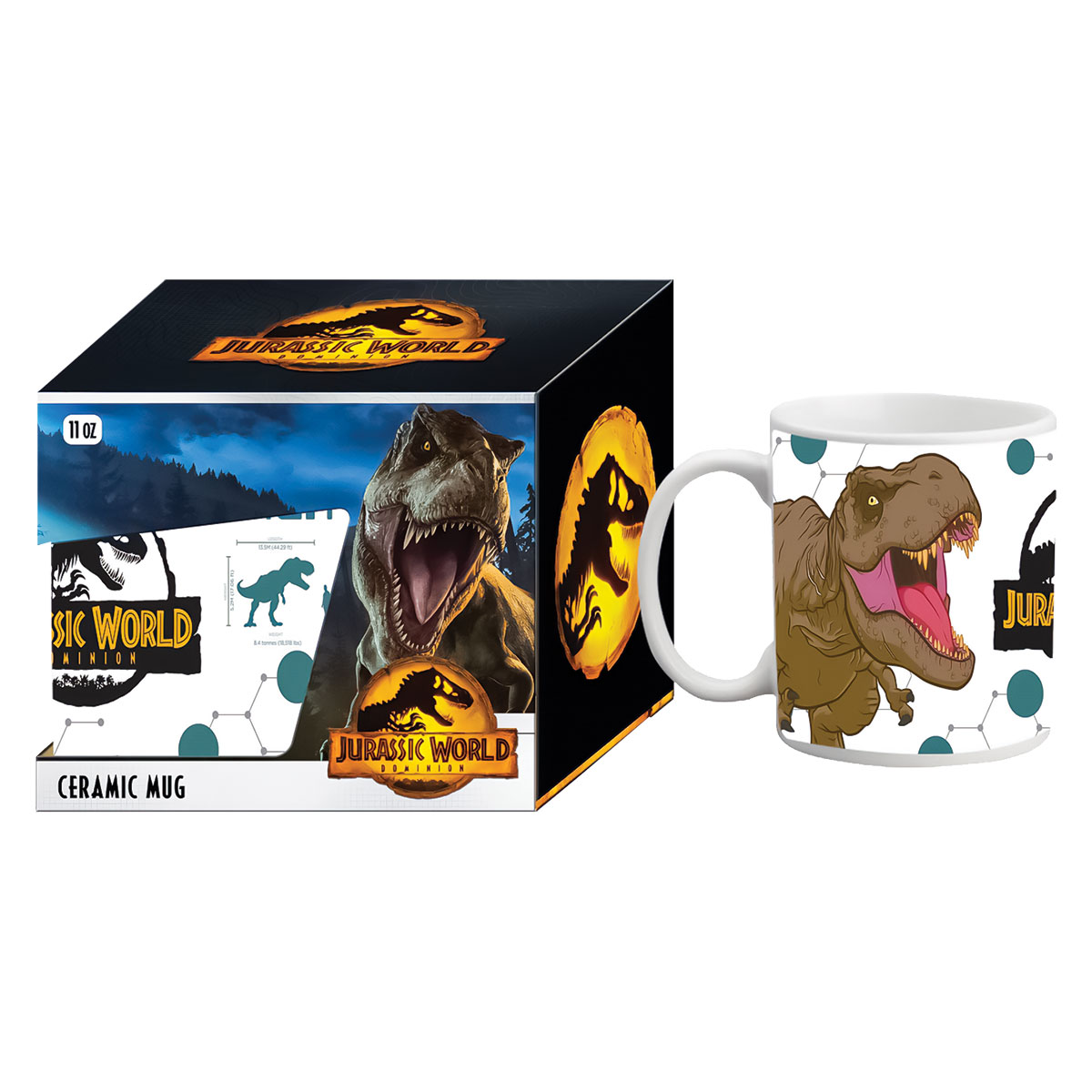 Jurassic World-Caneca Cerâmica 11oz/300ml Caixa Presente Jurassic World-Caneca Cerâmica 11oz/300ml Caixa Presente