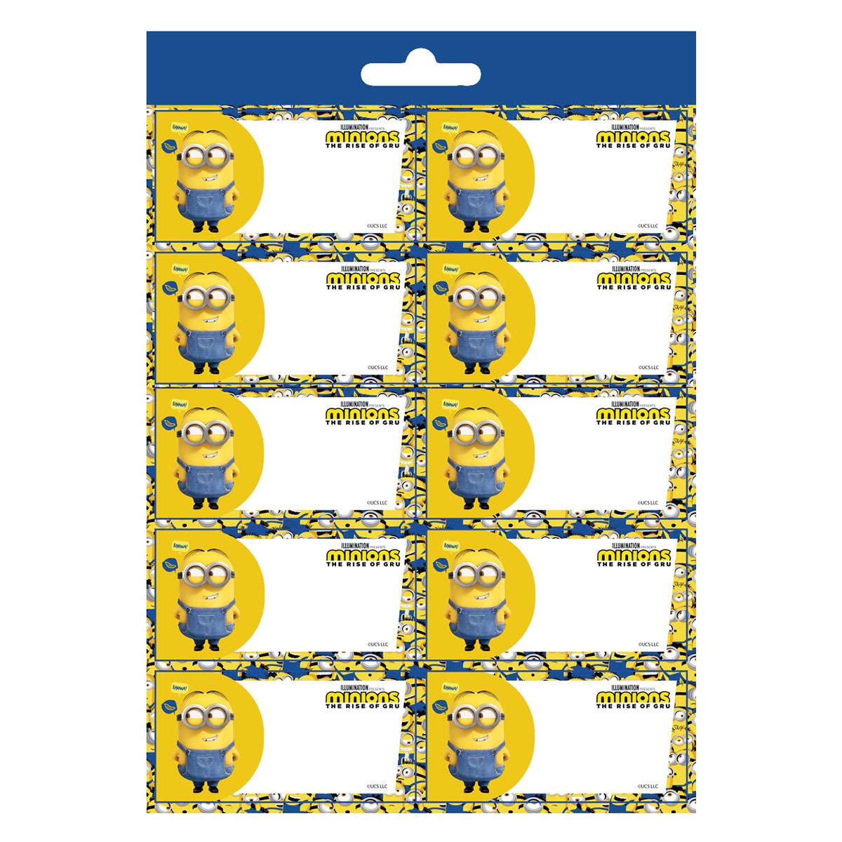 MINIONS-RISE-20 etiquetas escolares 15x21cm