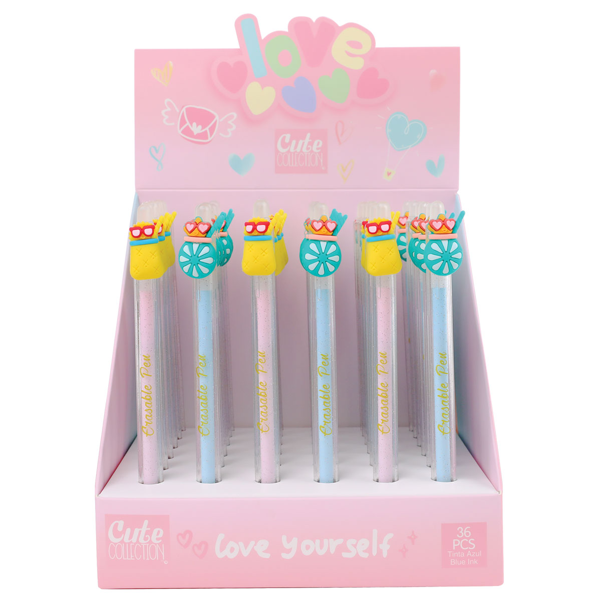 CUTE CT-Esferográfica Gel Apagável-Azul-Bebidas