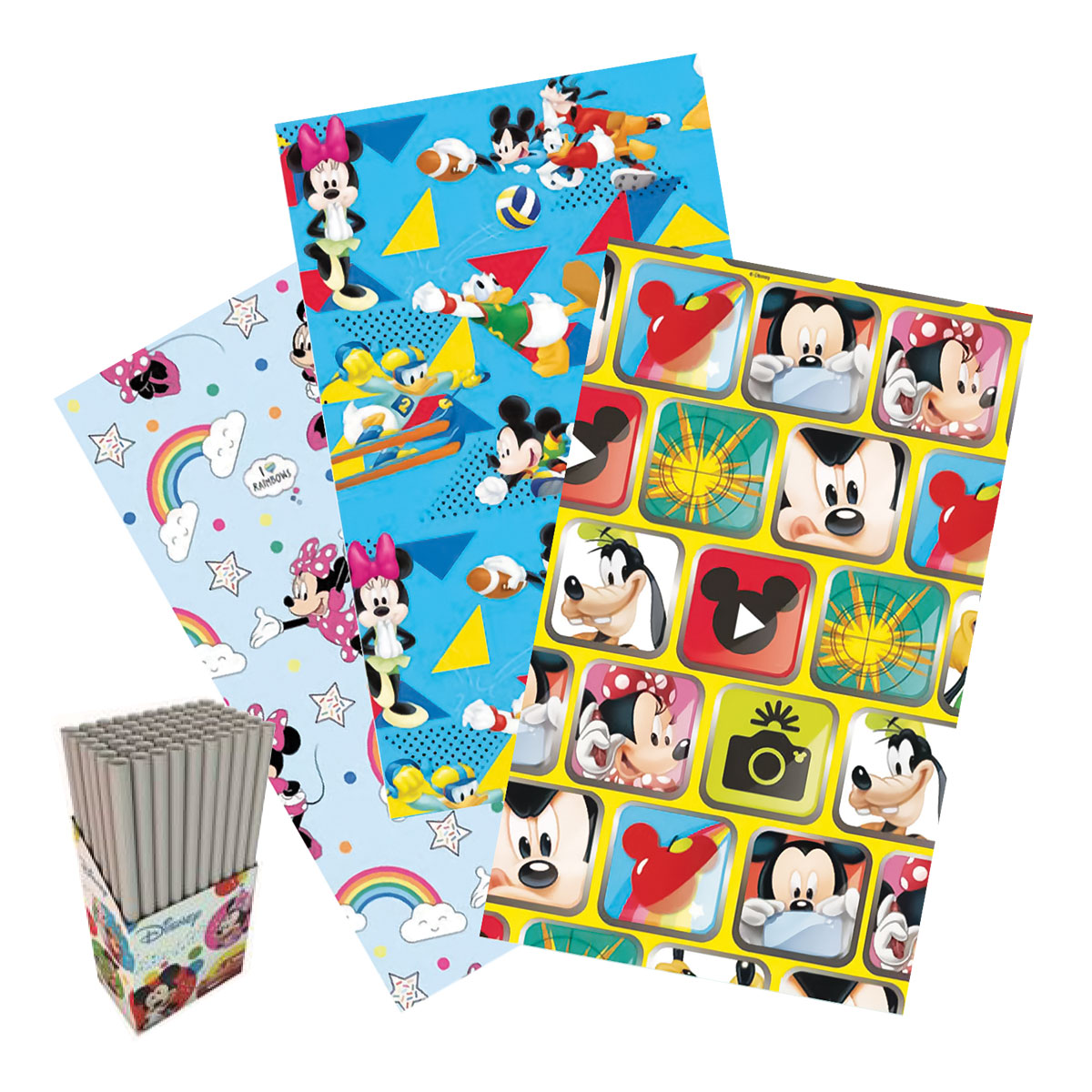DISNEY-60 Rolos Papel embrulho - Papel Normal - 200x70cm DISNEY-60 Rolos Papel embrulho - Papel Normal - 200x70cm