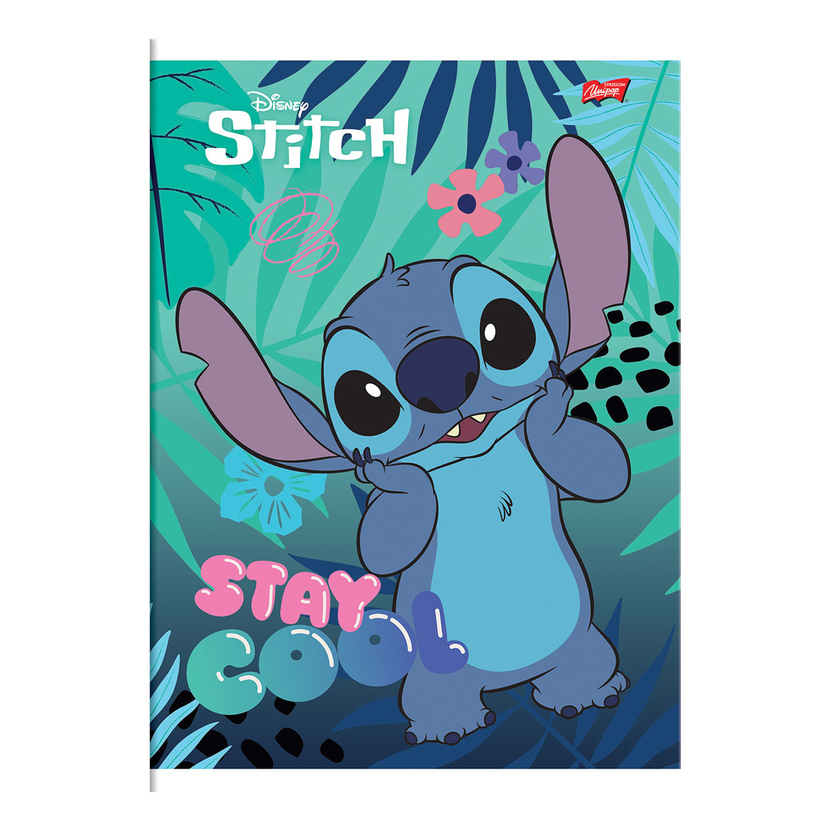 STITCH-COOL-Caderno A4 agrafado linhas 80 fls