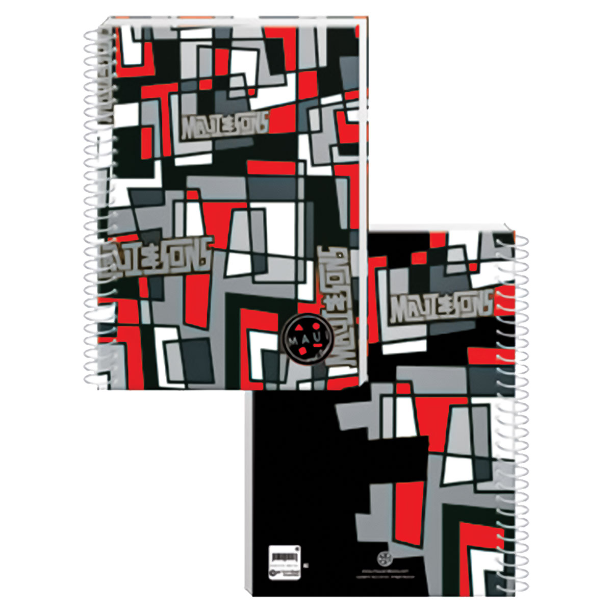 MAUI GLASS-Caderno A5 capa dura linhas espiral 100 fls MAUI GLASS-Caderno A5 capa dura linhas espiral 100 fls