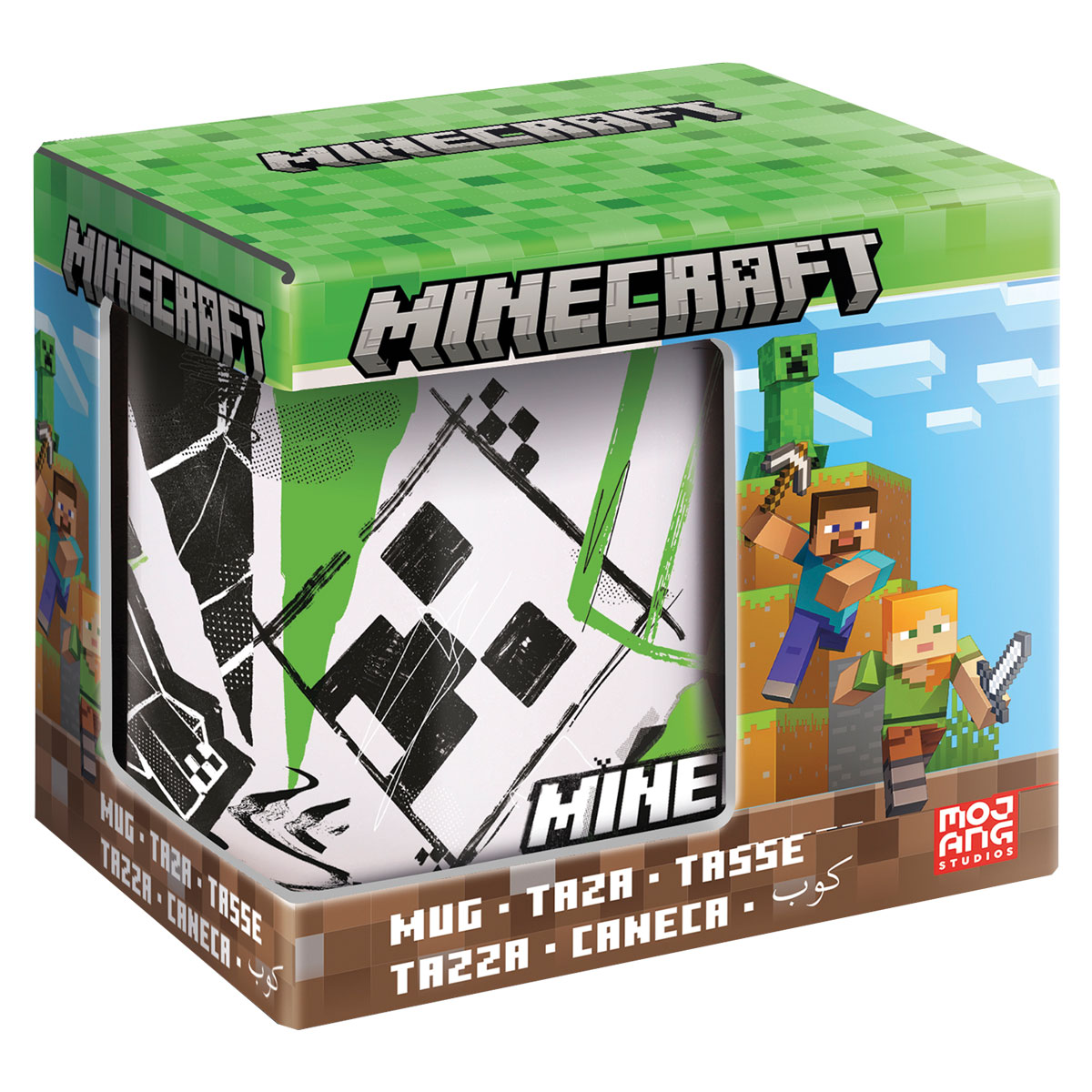 MINECRAFT-ICONIC-Caneca Cerâmica 11oz/325ml Caixa Presente