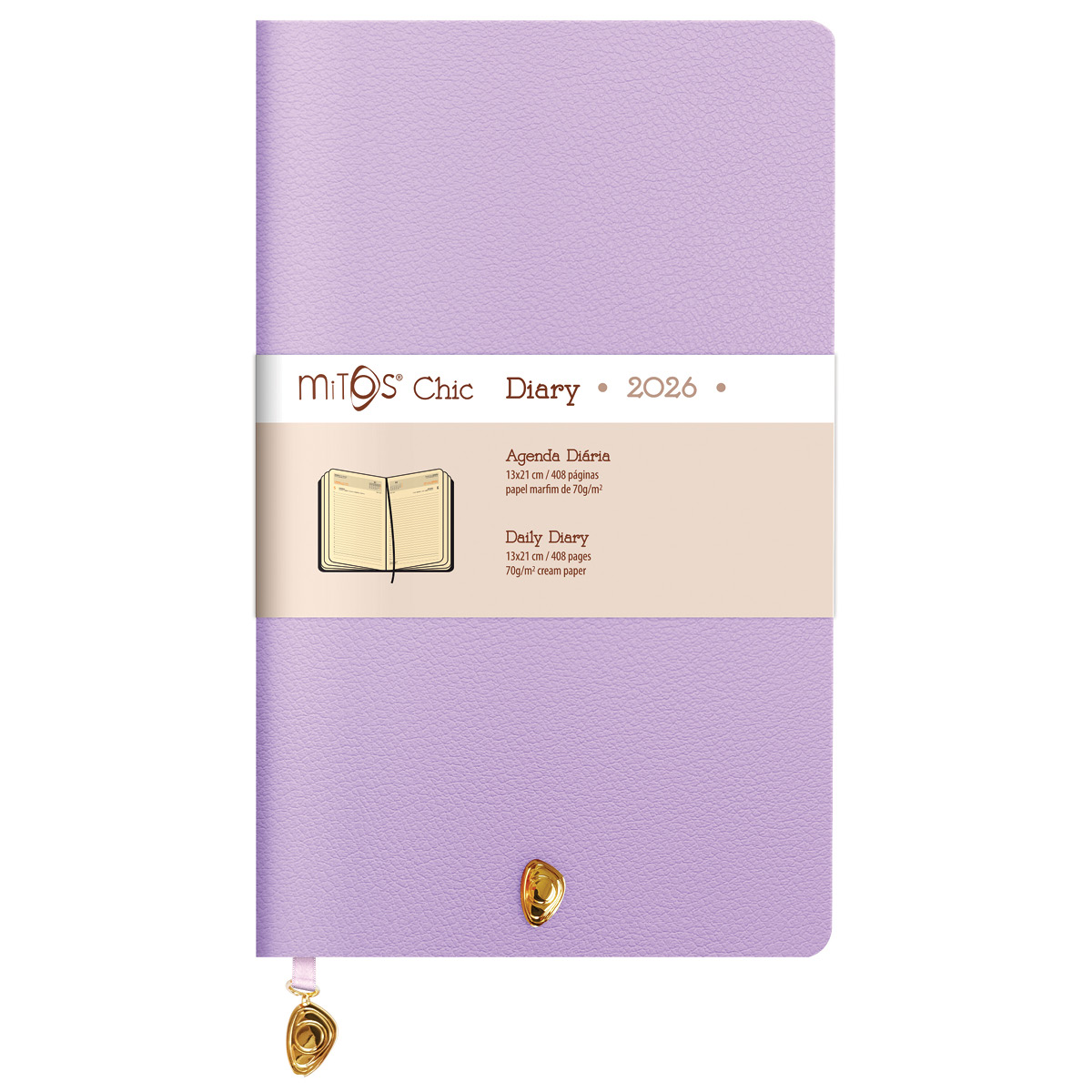 MITOS CHIC-Agenda Diaria (13x21cm-P18) papel marfim MITOS CHIC-Agenda Diaria (13x21cm-P18) papel marfim