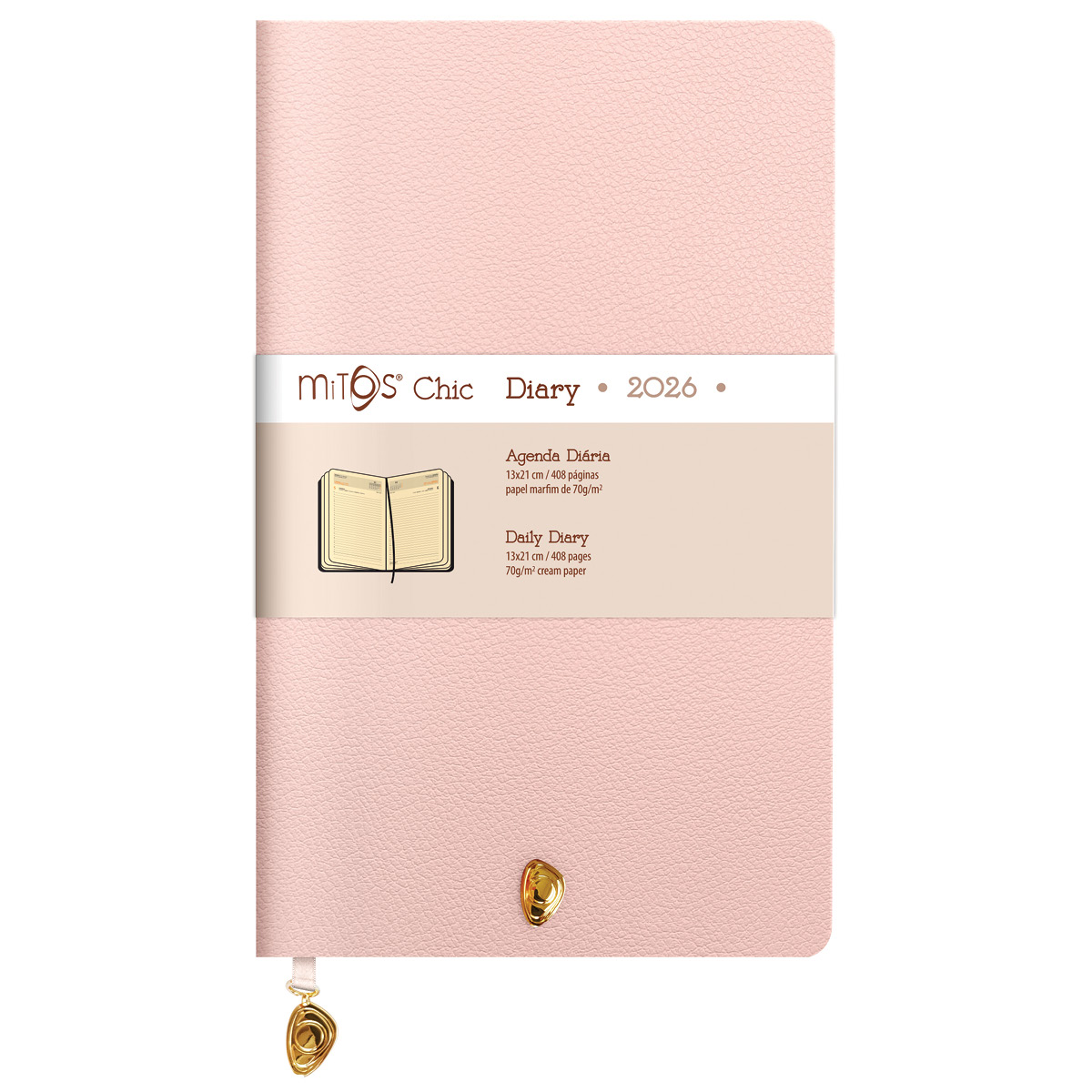 MITOS CHIC-Agenda Diaria (13x21cm-P18) papel marfim MITOS CHIC-Agenda Diaria (13x21cm-P18) papel marfim