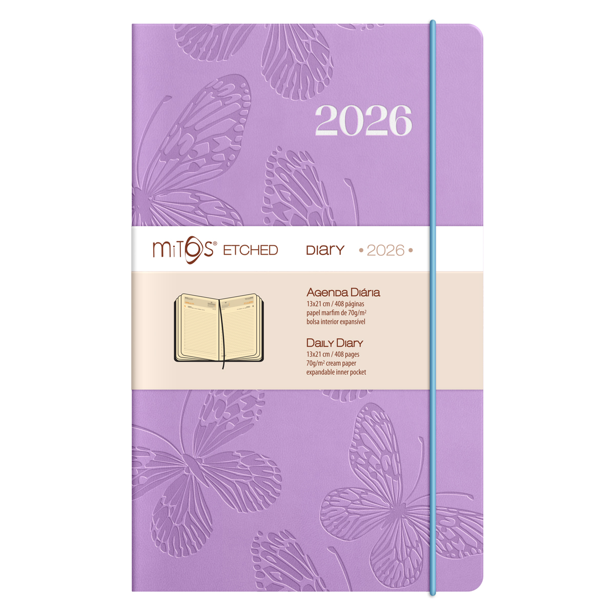 MITOS ETCHED-Agenda Diaria (13x21cm-P18) papel marfim MITOS ETCHED-Agenda Diaria (13x21cm-P18) papel marfim
