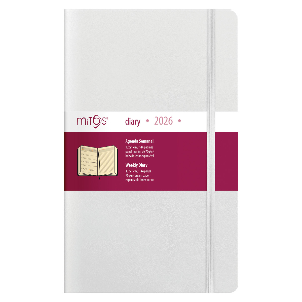 MITOS-Agenda Semanal (13x21cm-P17) papel marfim