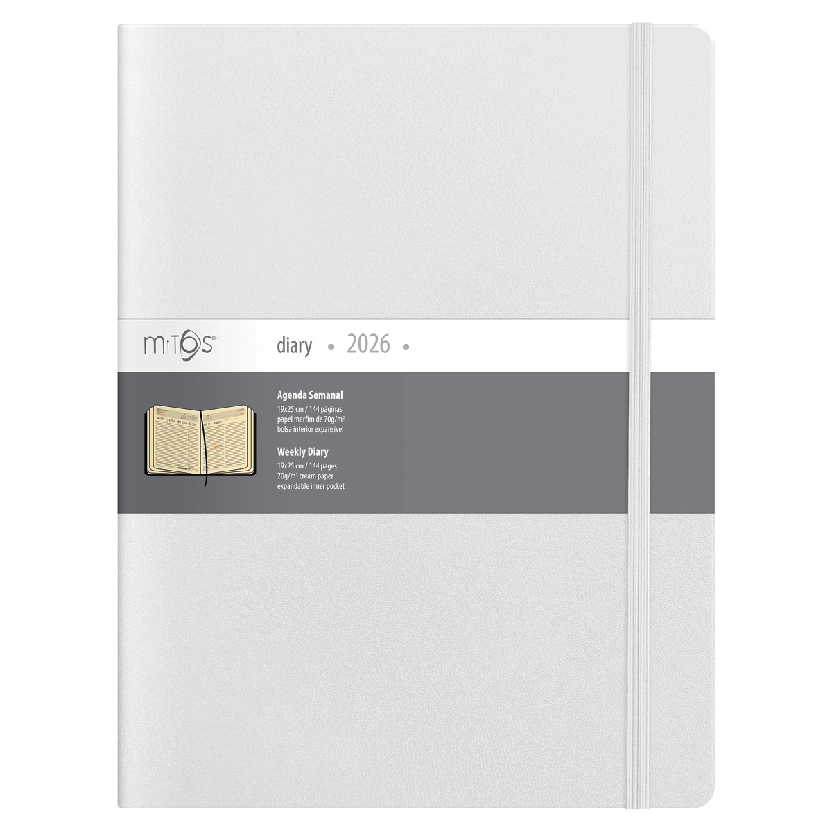MITOS-Agenda Semanal A4 (19x25cm-P25) papel marfim