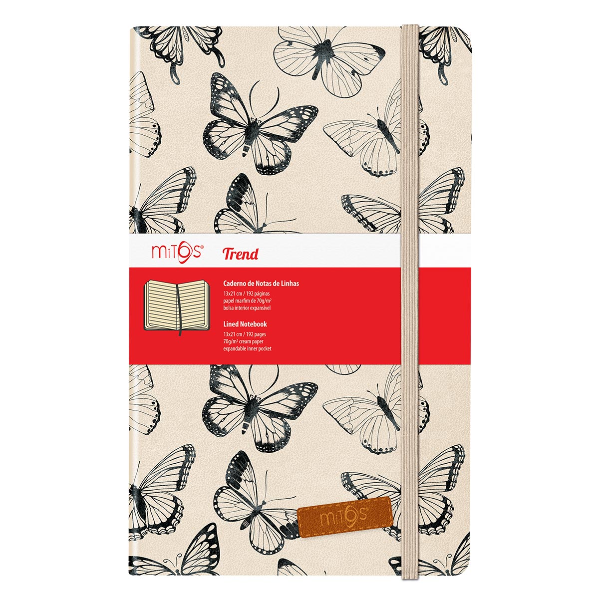 MITOS-BUL-Caderno Notas Linhas(13x21cm)papel marfim bolsa