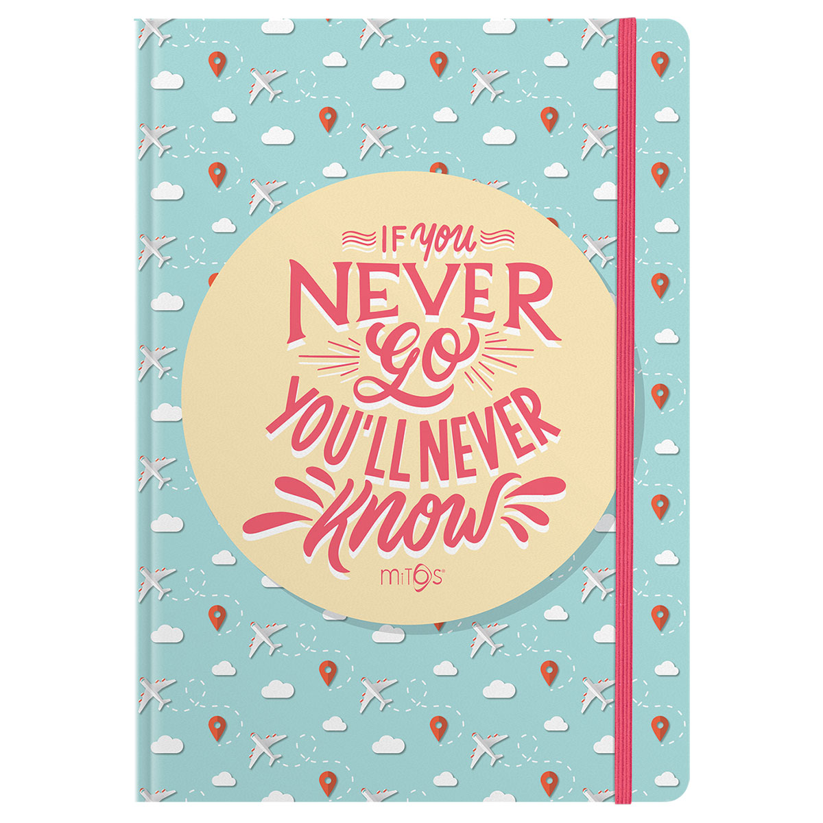 MITOS TREND3-Caderno Notas Linhas A5 Capa Dura 80f-Never Go