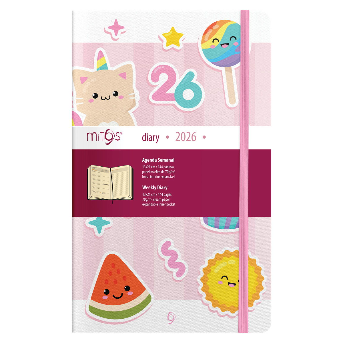 MITOS-Agenda Semanal (13x21cm-P17) papel marfim