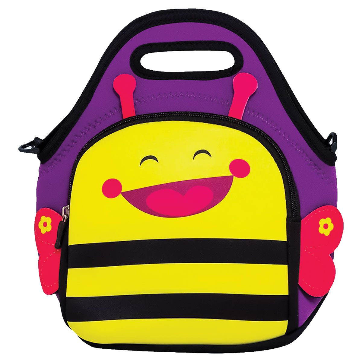 ANIMALS-Saco Lanche c/Alça em Neoprene-Abelha-26x29x16cm ANIMALS-Saco Lanche c/Alça em Neoprene-Abelha-26x29x16cm