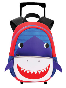 ANIMALS-Trolley Pequeno Bolso Frontal-Tubarão-27x36x10cm ANIMALS-Trolley Pequeno Bolso Frontal-Tubarão-27x36x10cm