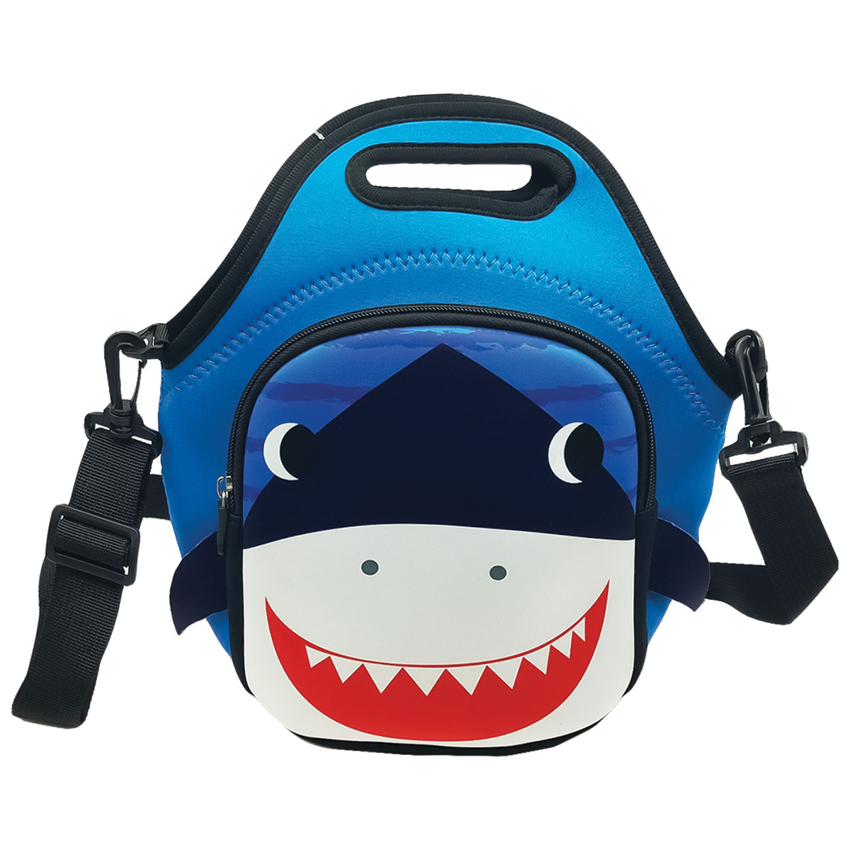 ANIMALS-Saco Lanche c/Alça em Neoprene-Tubarão-30x29x16cm ANIMALS-Saco Lanche c/Alça em Neoprene-Tubarão-30x29x16cm