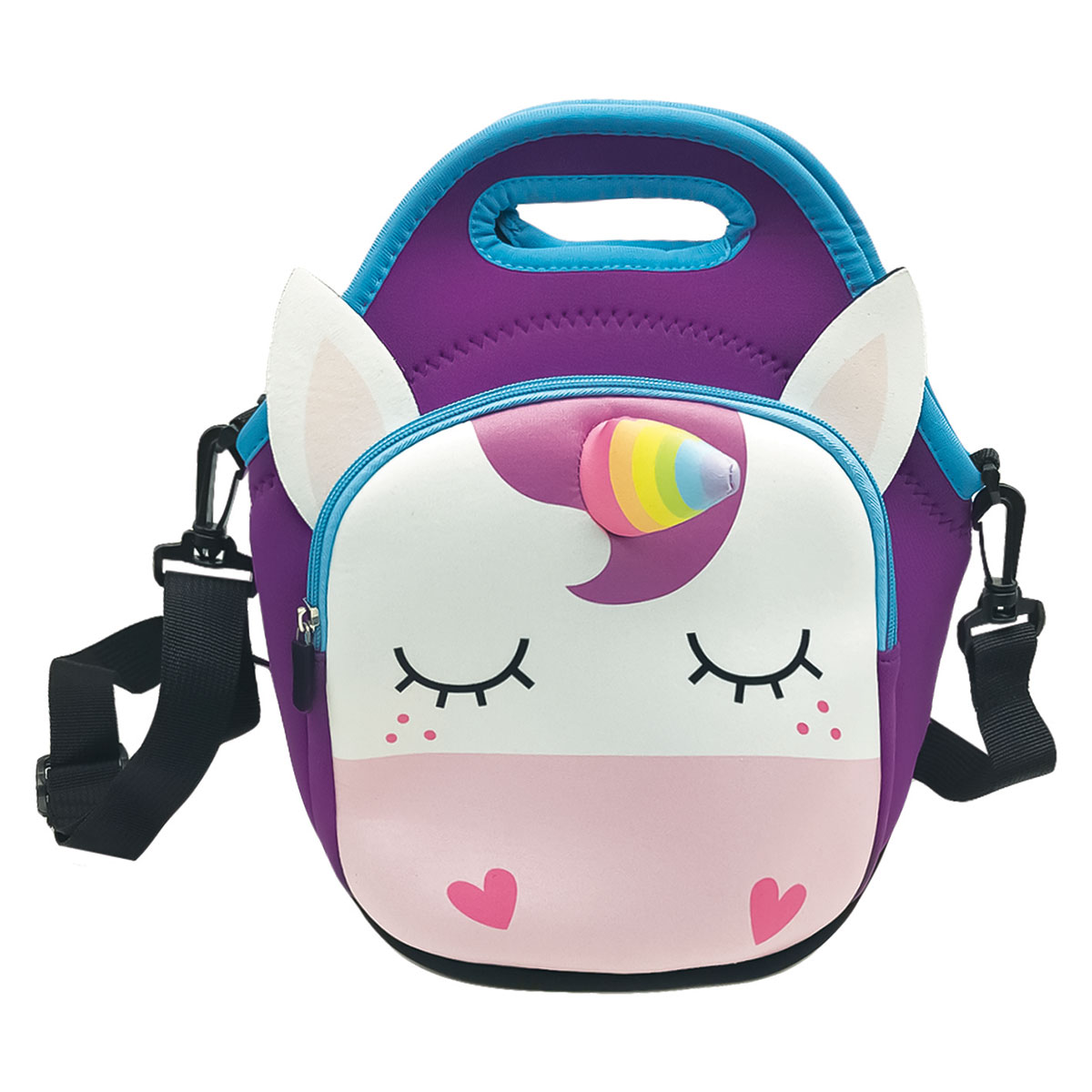 ANIMALS-Saco Lanche c/Alça em Neoprene-Unicórnio-26x29x16cm ANIMALS-Saco Lanche c/Alça em Neoprene-Unicórnio-26x29x16cm