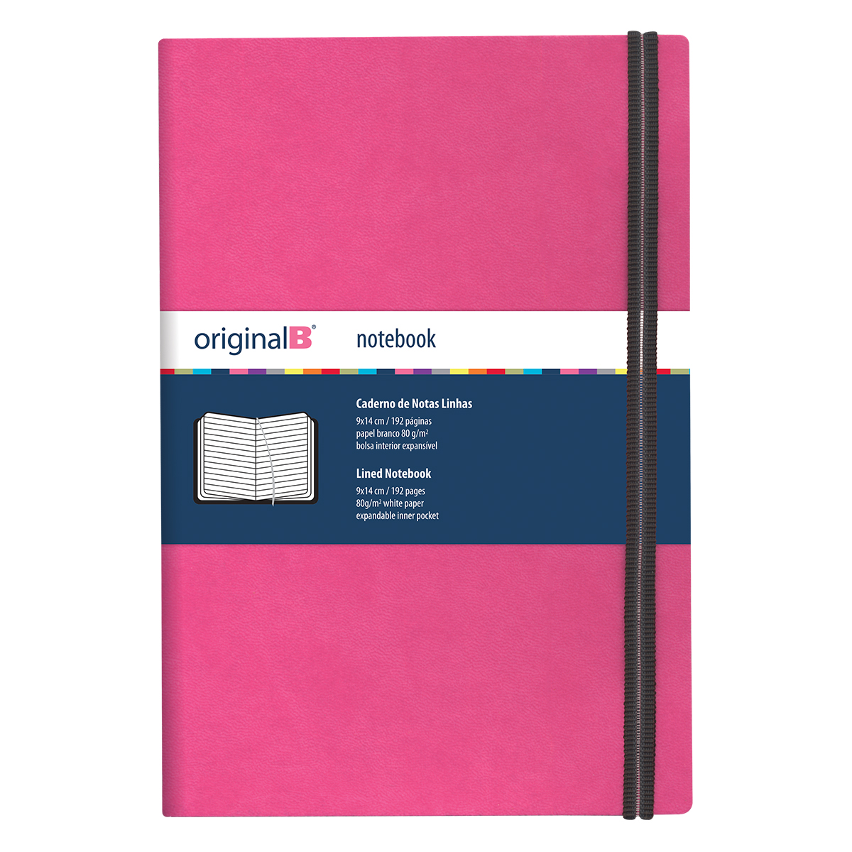 ORIGINALB-Bloco linhas(9*14cm)192pg-branco80g-elast+fitilho+ ORIGINALB-Bloco linhas(9*14cm)192pg-branco80g-elast+fitilho+