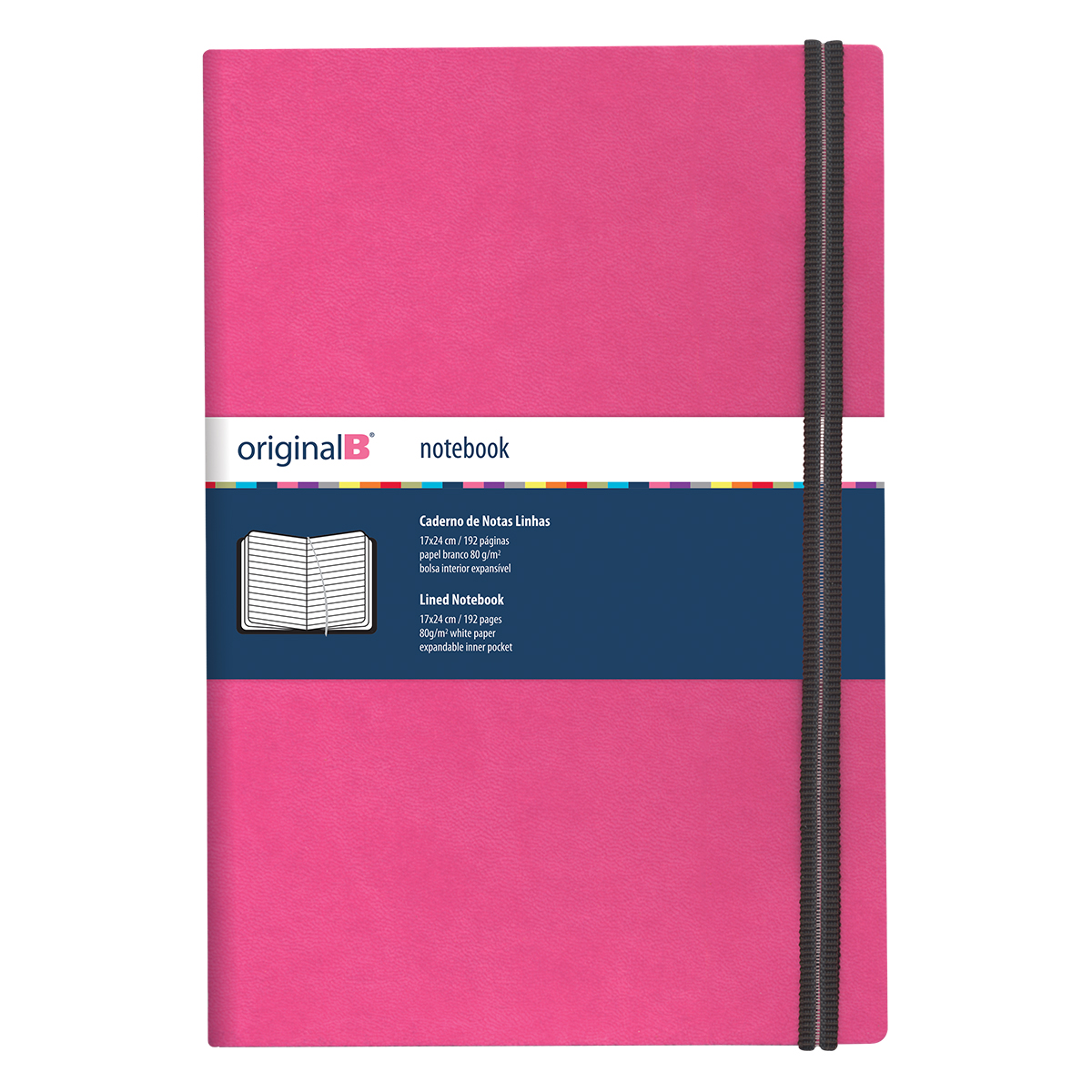 ORIGINALB-Bloco linhas(17.2*24)192pg-branco80g-elast+fitilho ORIGINALB-Bloco linhas(17.2*24)192pg-branco80g-elast+fitilho